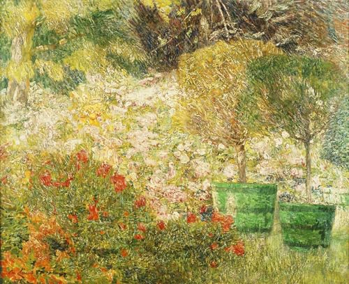 Cuadro un rincón de mi jardín de Emile Claus lienzo SERENDIPITP 60x90cm para salón