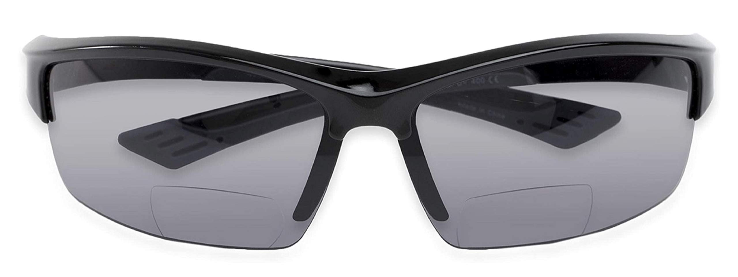 2 Occhiali da sole bifocali Foster Sun Reader Wrap Around Reading 3.00 (2 Nero)