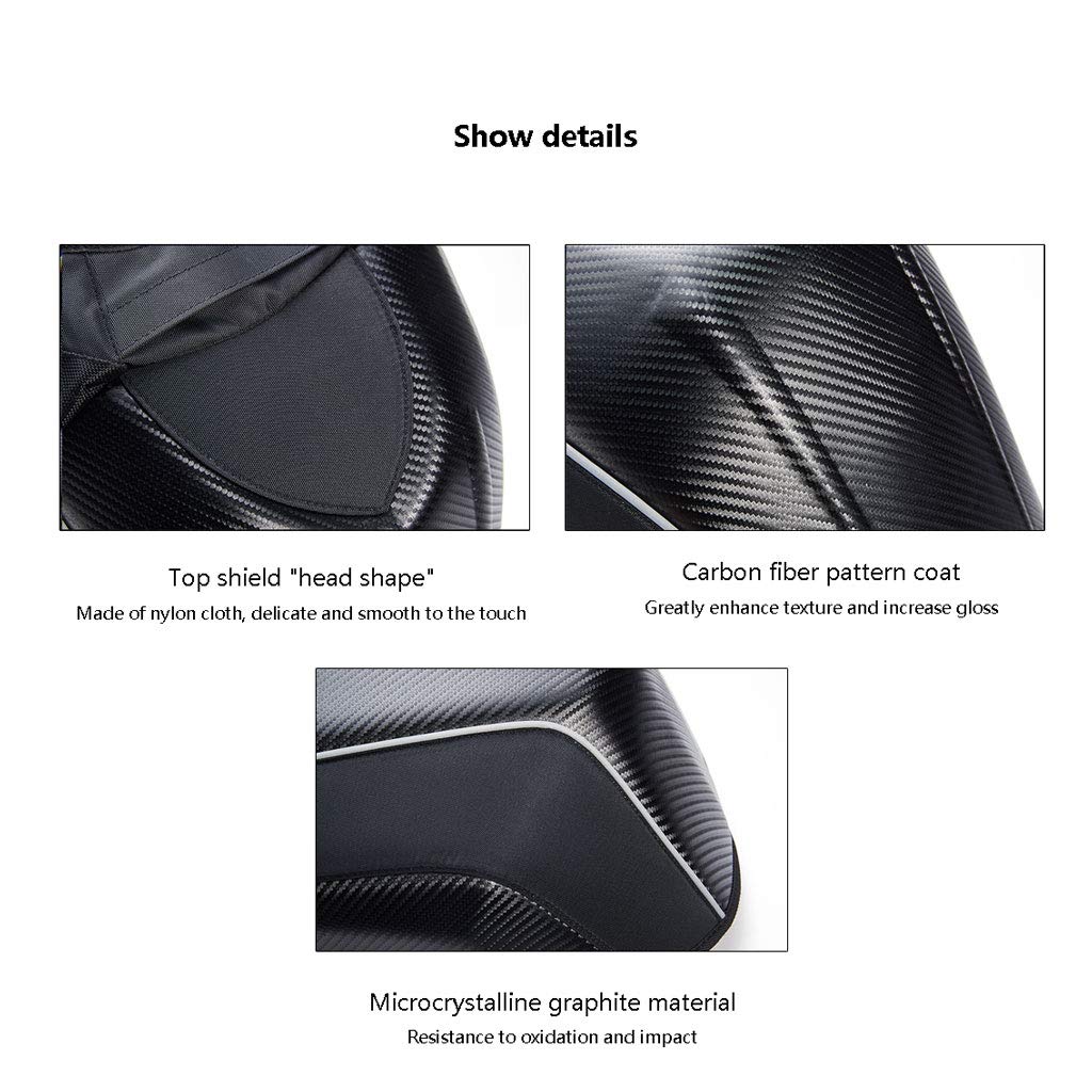 Mochila Multifuncional para Moto Mochila Rígida Equipaje Mochila De La Motocicleta De La Fibra De Carbono, Bolso De Ciclo, Bolso Duro Impermeable De La Locomotora (38x37x56cm)