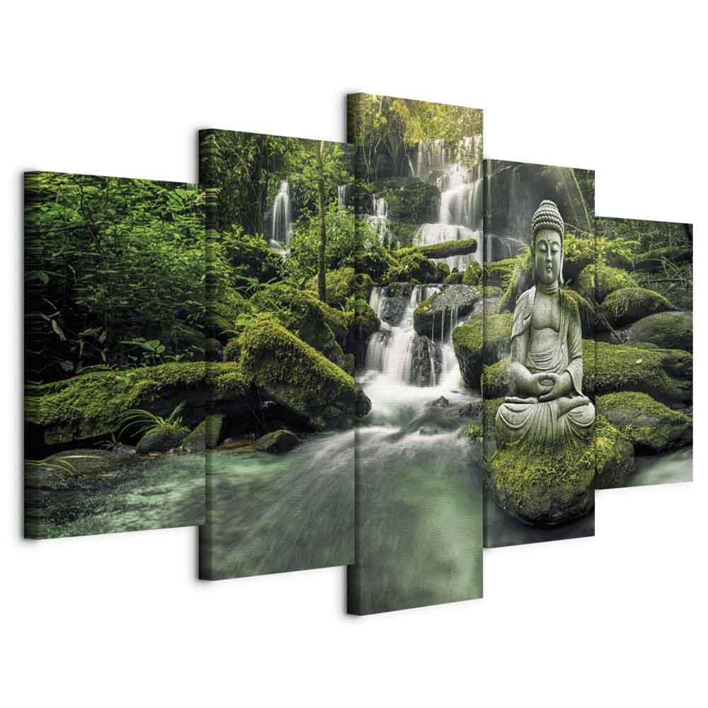B&D XXL - Panneau Acoustique Mural, Tableau Décoration Nature 225x112 cm | Mousse Acoustique - 2,6 cm, Réduit les échos le salon, Décoration Murale Moderne 2-en-1, Toile tendue sur châssis en Bois