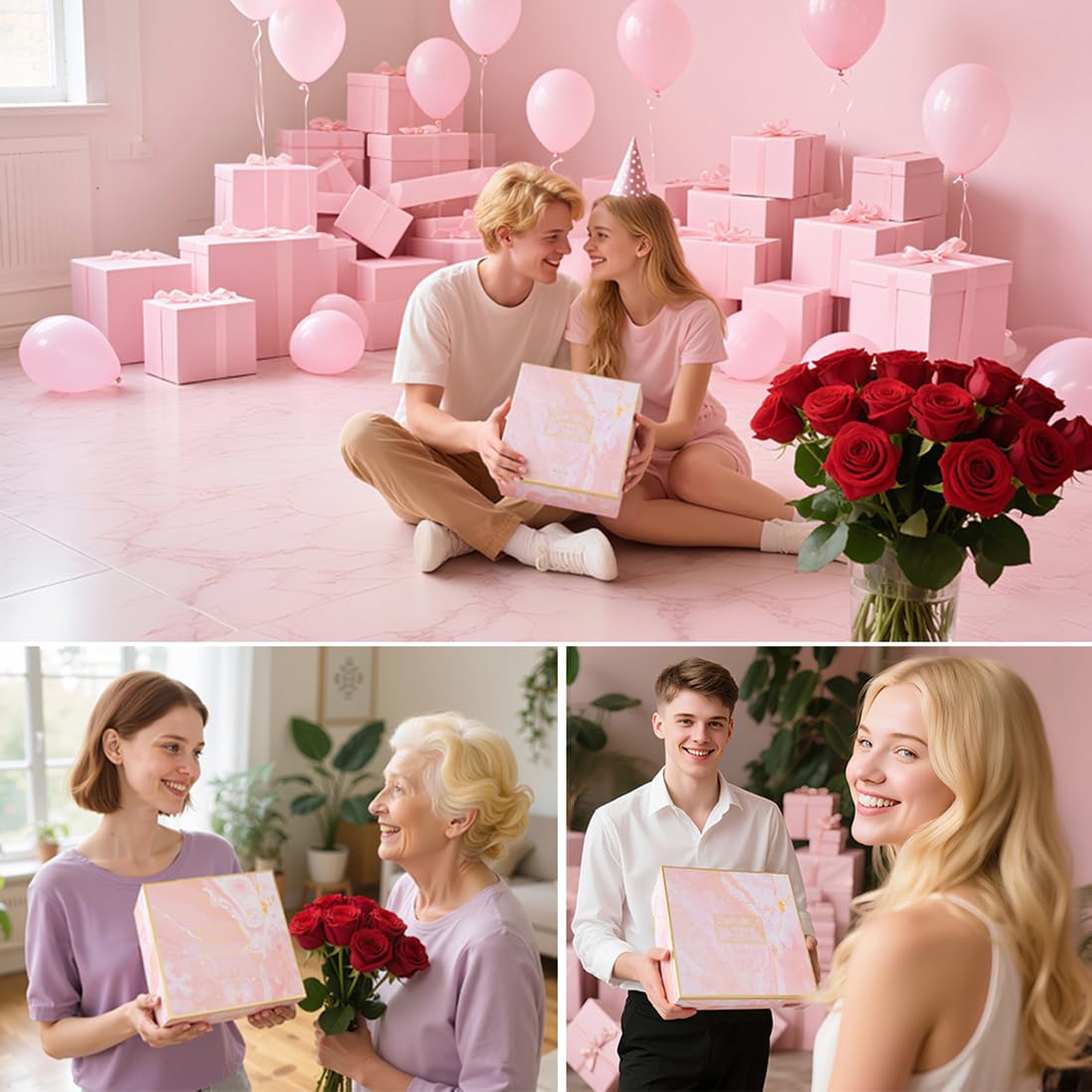 Cadeaux d’anniversaire pour femmes – Panier cadeau luxe avec tasse, bougie, bombe de bain, bouquet de savon – Idéal pour maman, épouse, sœur, amie, meilleure amie, collègue