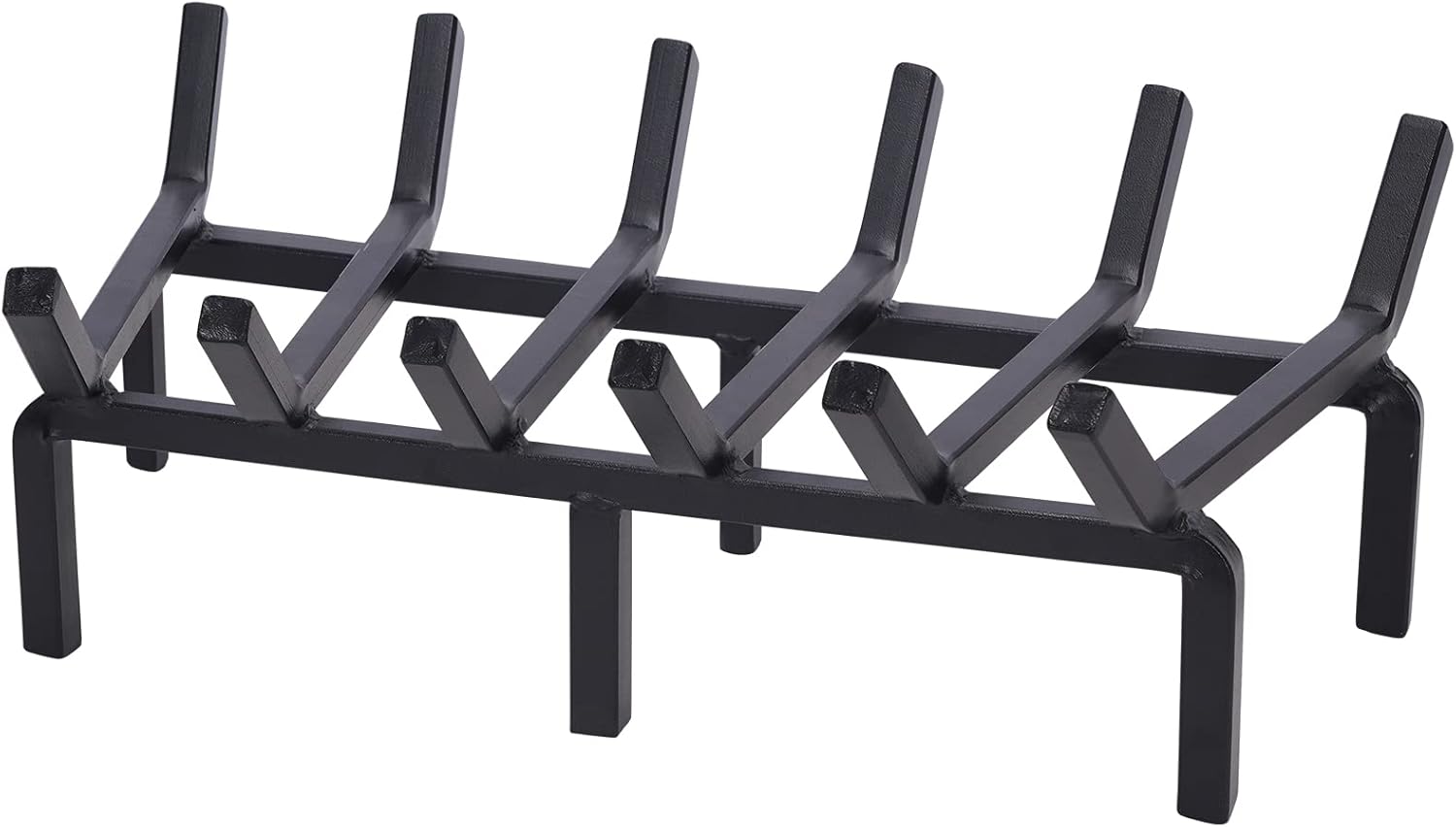Heavy Duty Solid Steel Fire Grate - 20 Inch Wood Log Rack for Indoor Hearth, Outdoor Fire Pit & Chimney