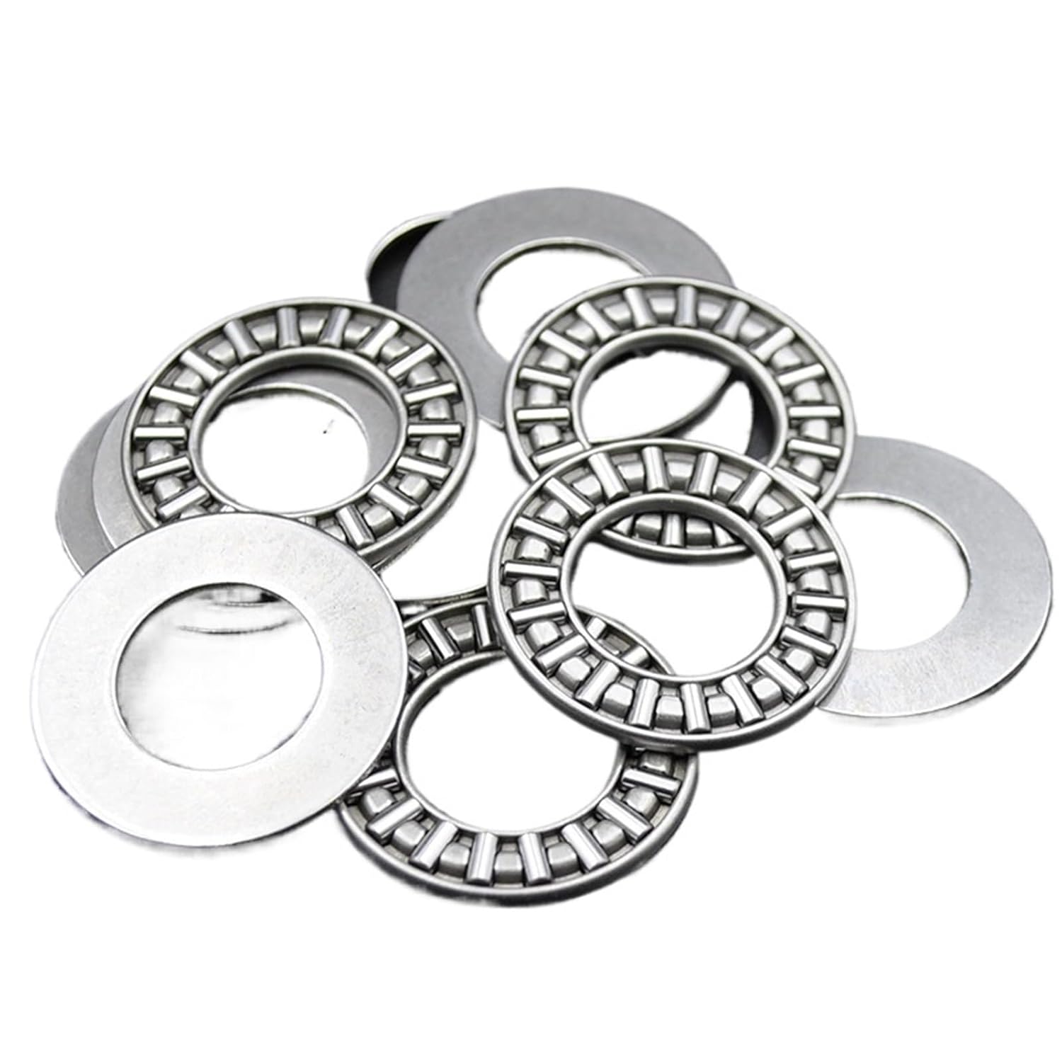 100Pcs AXK1528 +2AS Plane Thrust Needle Bearings 1528 15x28x4mm Wholesale 100pcs Axial Thrust Roller Bearing with Washers