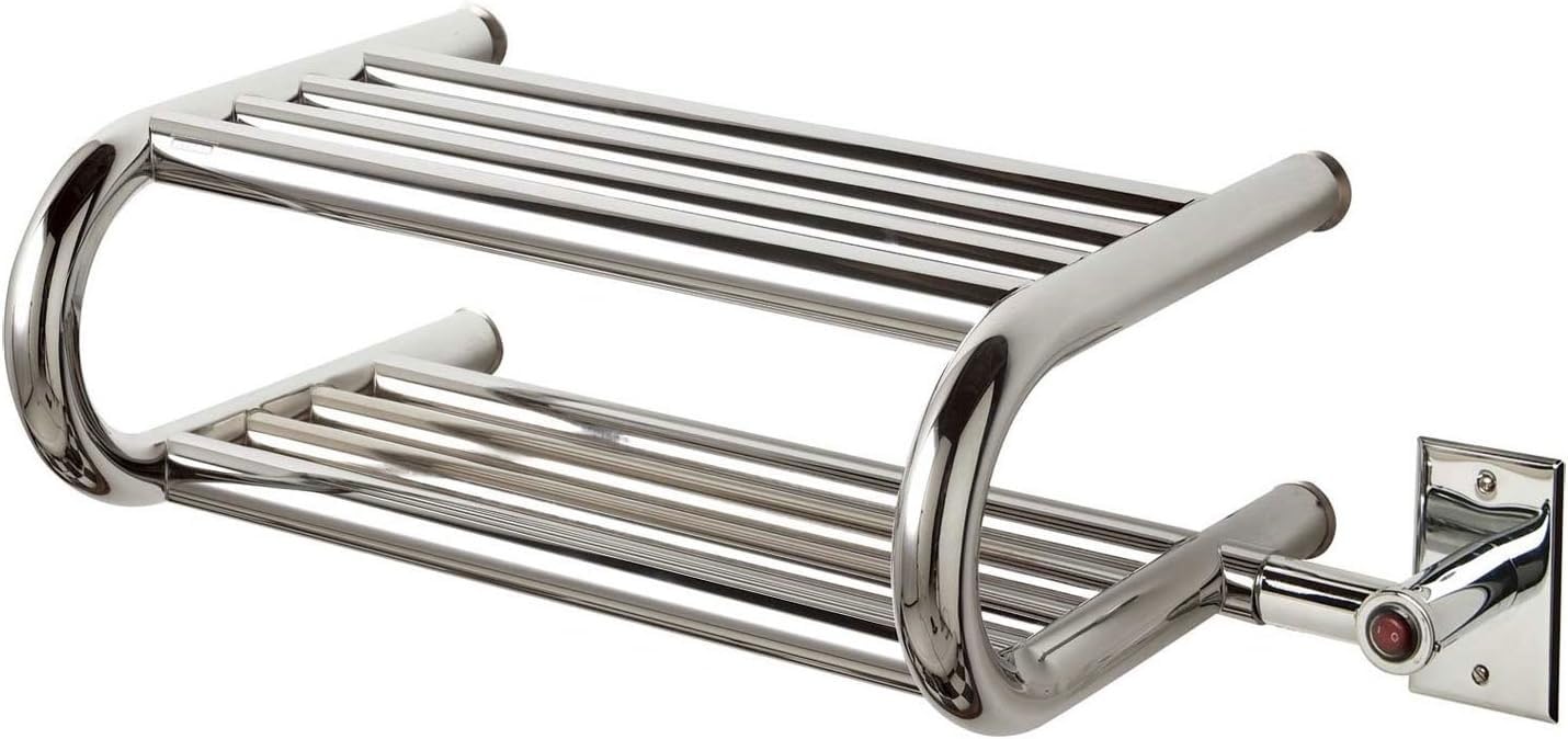 Myson Electric Towel Warmer, Steel, Chrome, 110V