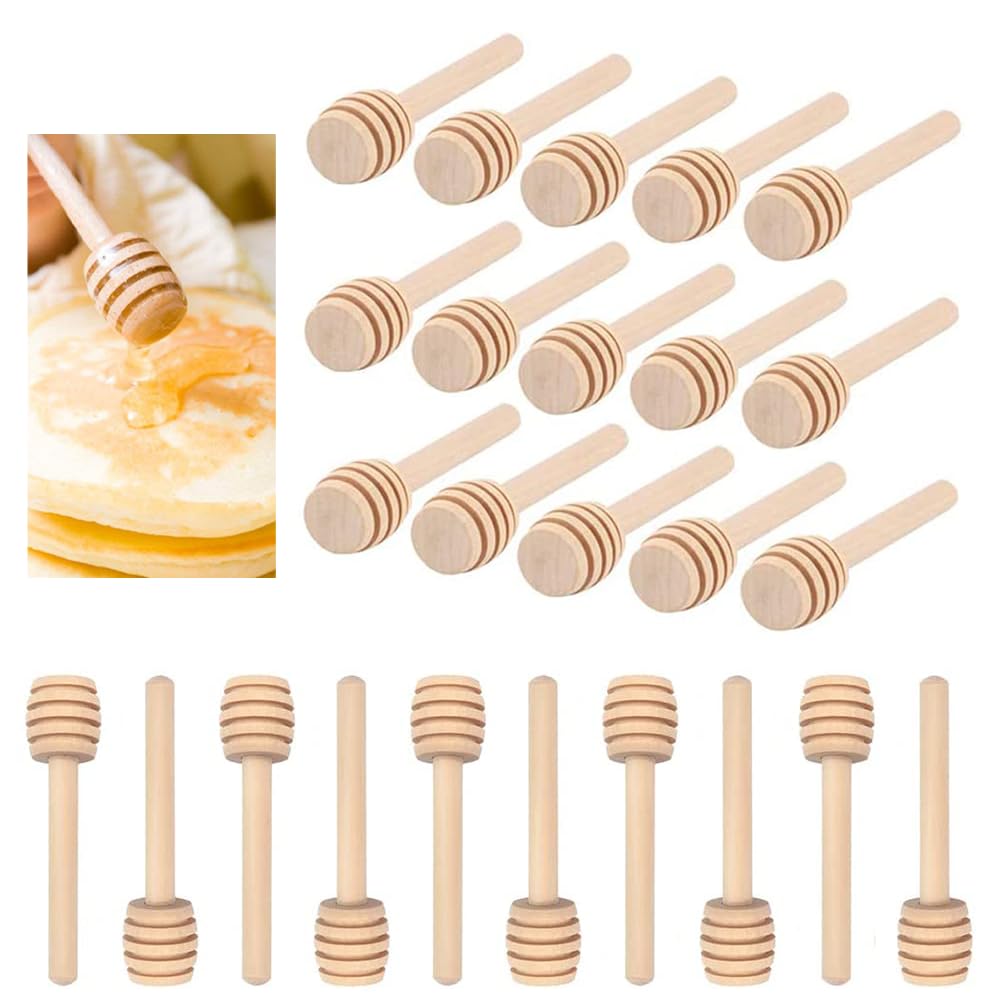 30 Mini Cuillères En Bois Jetables – Longueur 12,5 Cm, Pour Miel, Sucre, Glace, Café, Condiments