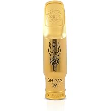 Theo Wanne Shiva 4 Alto Saxophone Mouthpiece with 24k Gold Plated Brass, Step and Rollover Baffle, Laser-Beam Focus & Small Chamber for Pop, Rock and Roll, Funk & Commercial Genres - Size 8.086"