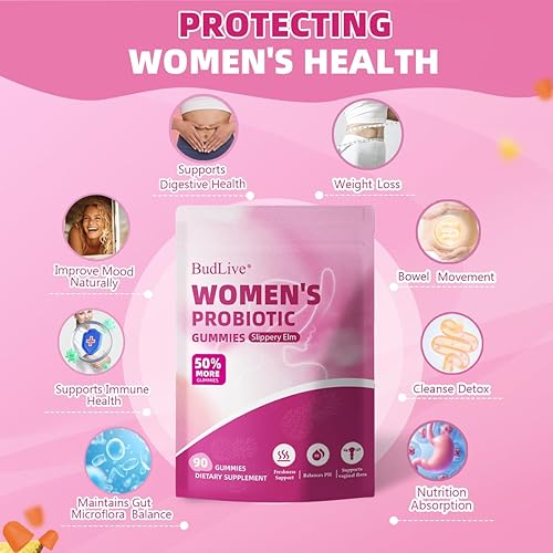 Miniatura 6 de Gomitas de probióticos vaginales para mujeres, equilibrio de pH para mujeres, gomitas de probióticos femeninos para olor vaginal saludable, salud