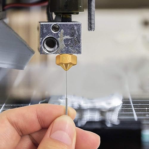 Miniatura 7 de Kit de boquillas para impresora 3D M6 con agujas de limpieza, boquilla extrusora de latón V6 V5, cabezal de impresión de 0.069 in de filamento para