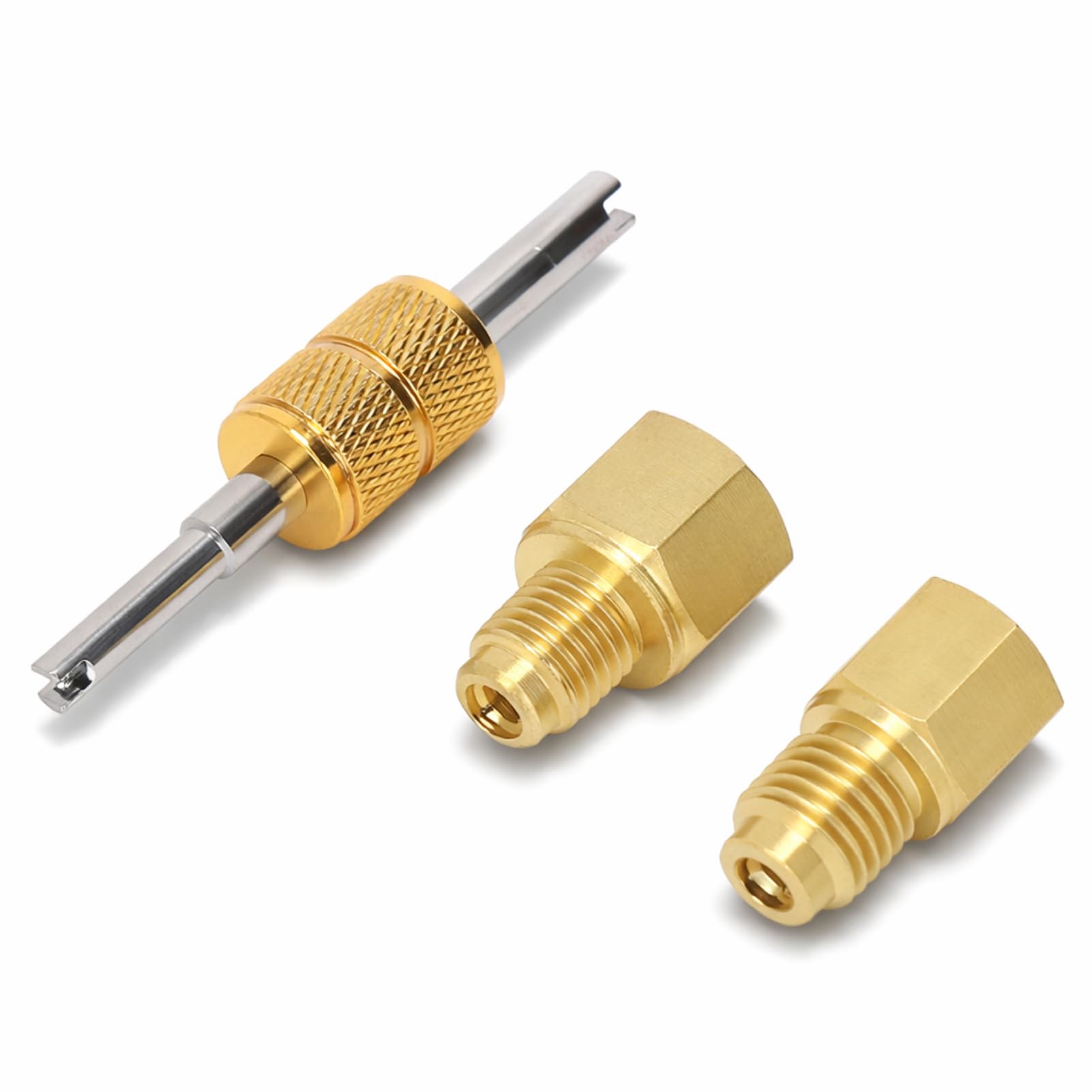 Oumefar Copper Refrigerant Adapter 1/2 ACME to 1/4 SAE 1/4 SAE to 1/2 ACME Refrigerant Adapter Fittings