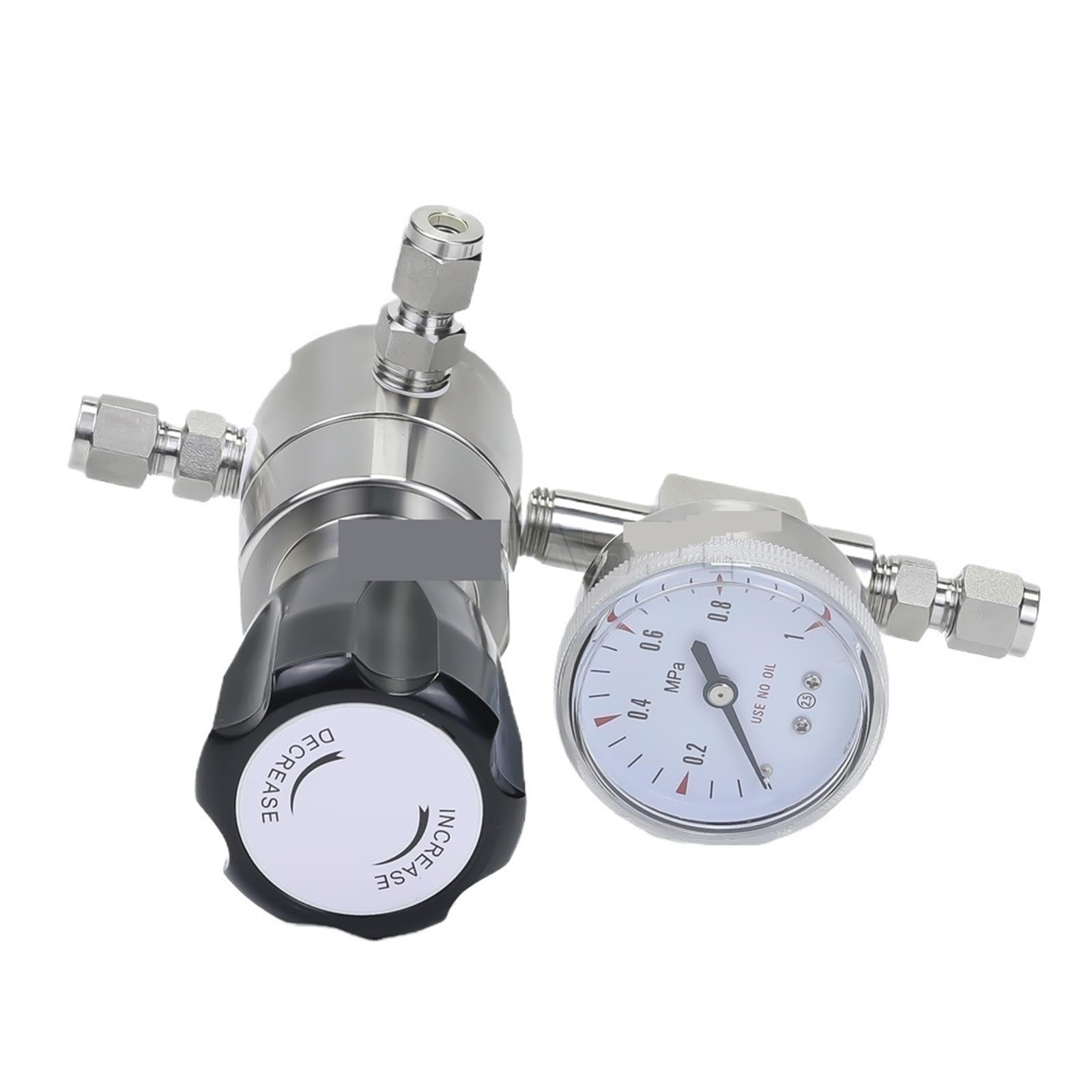 Iddcmwnb One Color Stainless Steel 316L Dual Stage/Gas Pressure Regulator For Industrial Gas System Reducer Valve