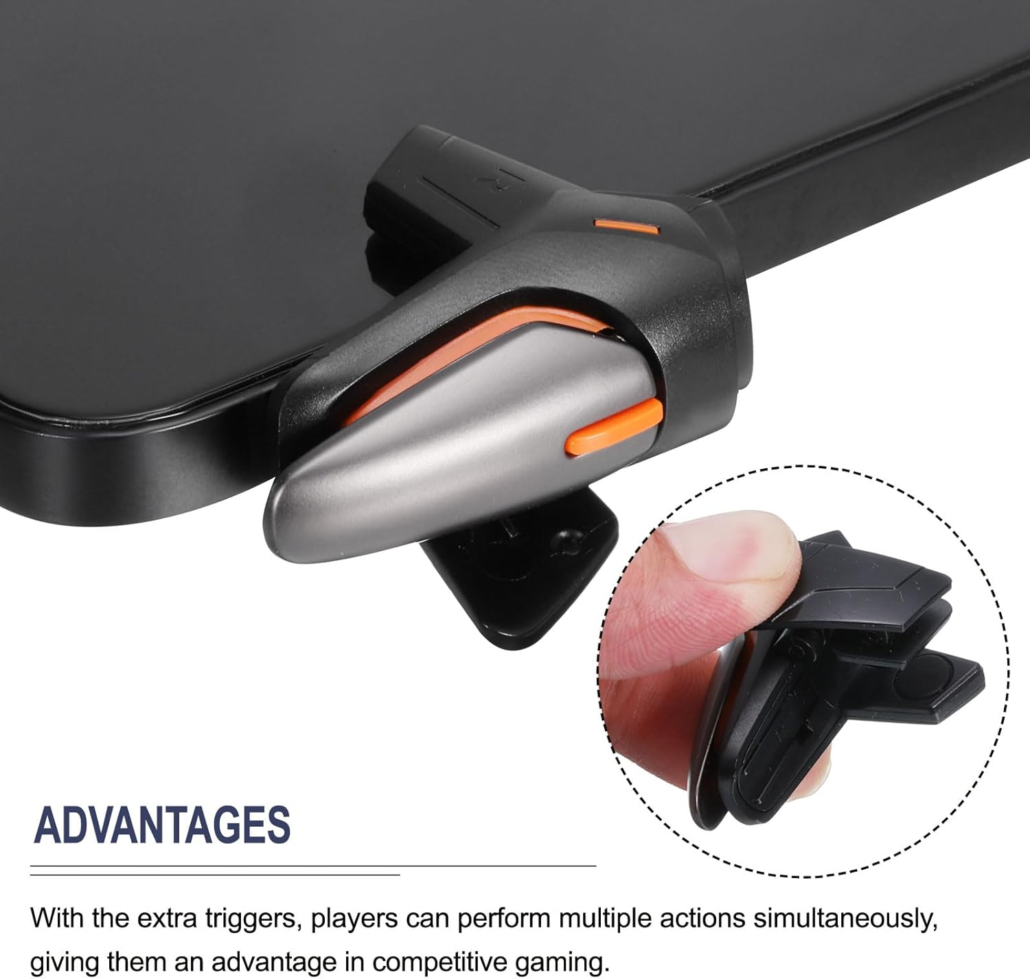 MECCANIXITY Gaming Trigger Mobile Game Controller 1 Pair Single Shot Fire Keys Universal Shooter Sensitive for 4.7-6.5 Inch Cell Phone