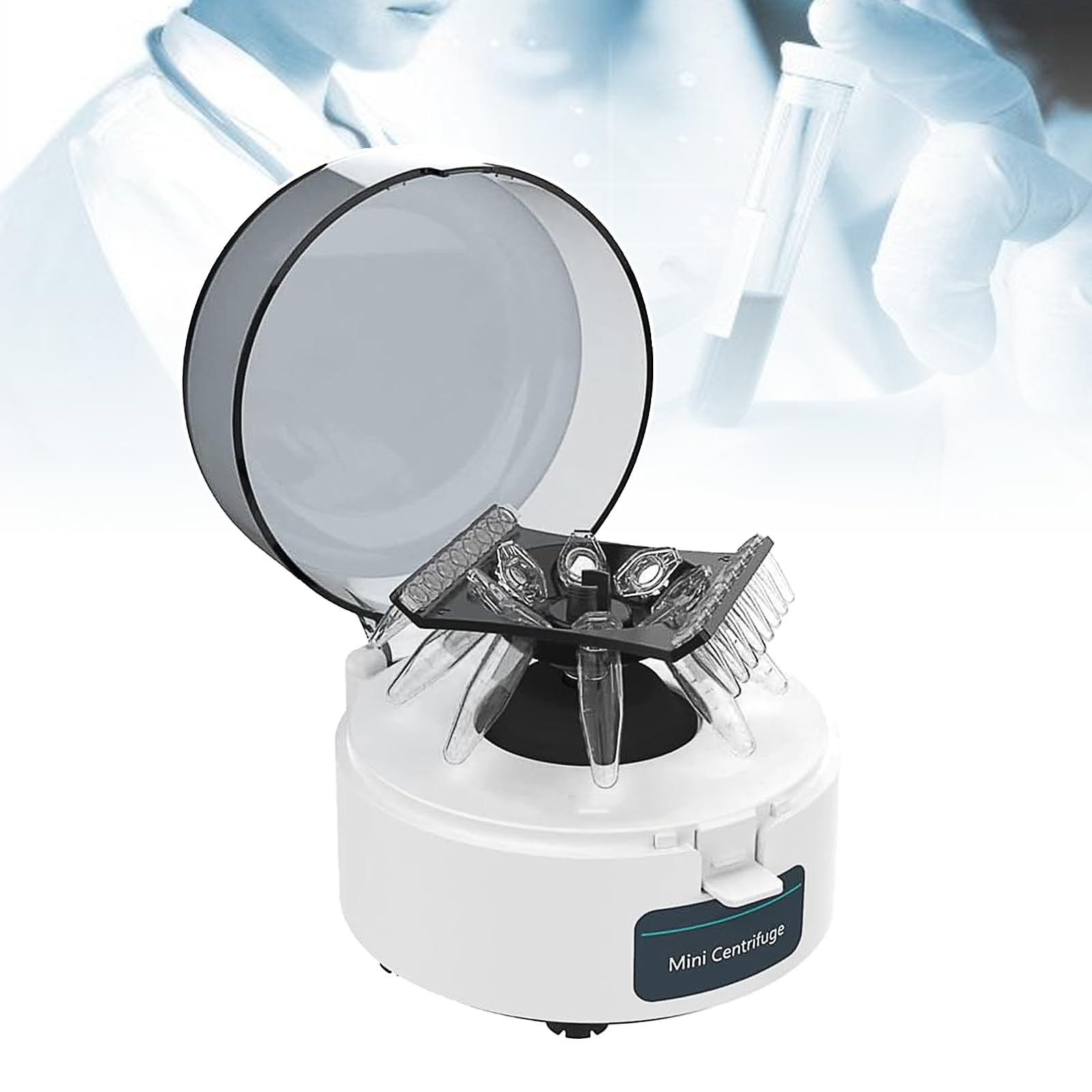 Minicentrífuga De Laboratorio Para Tubo De Centrífuga De 0,2ml O 2ml, 980xg / 3013xg, Inicio Con Tapa Cerrada/Parada Con Tapa Abierta,4000RPM