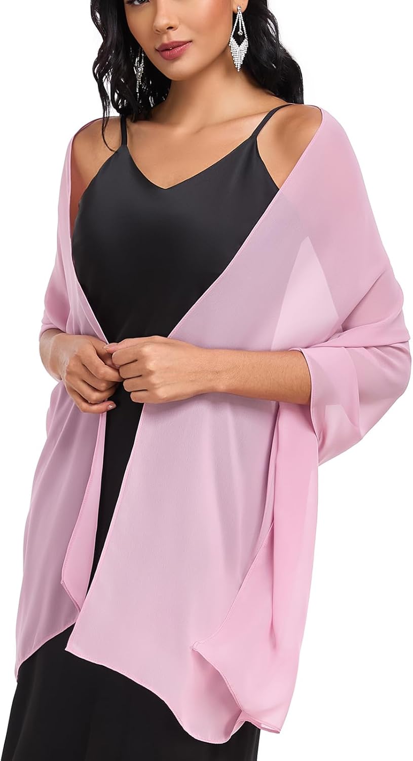 Shawls and Wraps Soft Chiffon Scarve Scarf For Evening Party Dresses Wedding Stole - Image 6