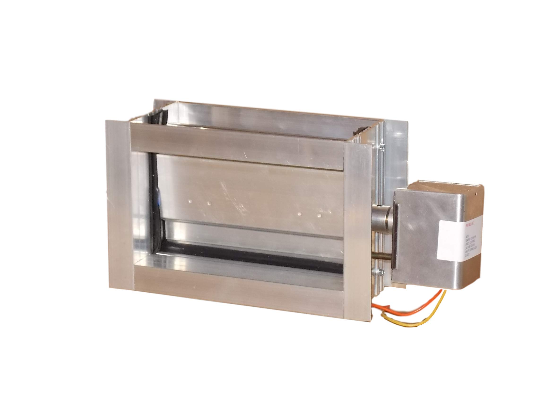 Escpec 6"x4.25" I.D. (8"x6.25" O.D.) Motorized Damper, 24 Vac Power Open/Spring Close