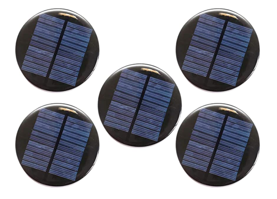 ESPtronics 5 Pcs Mini Solar Panel Cell 80mm Round Square �6V-100 mAh for School Student-picture-31