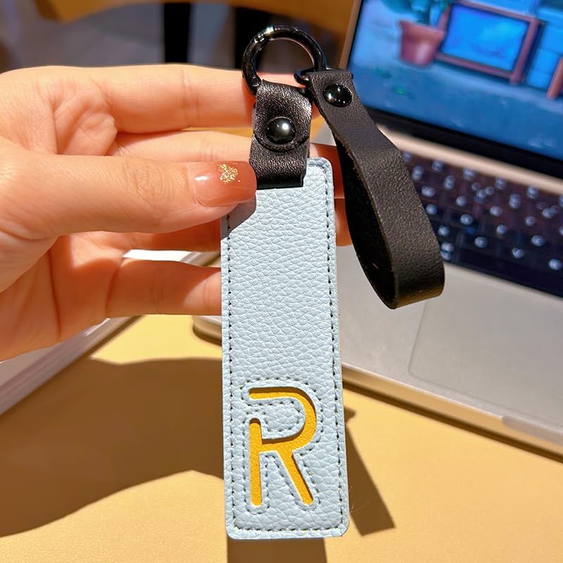 Initial Monogram A-Z Keychain for Women Men, Initial Letter Pendant with Key Ring, Charms for Key Backpack Bag - Image 6