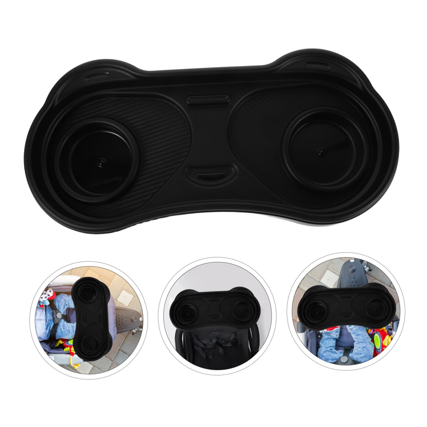 Vassoio Snack Passeggino Forma di Panda Portabicchieri e Porta Snack Rimovibile in Plastica Organizer Pratico per Facile da Pulire e Installare Accessorio Essenziale per Passeggino