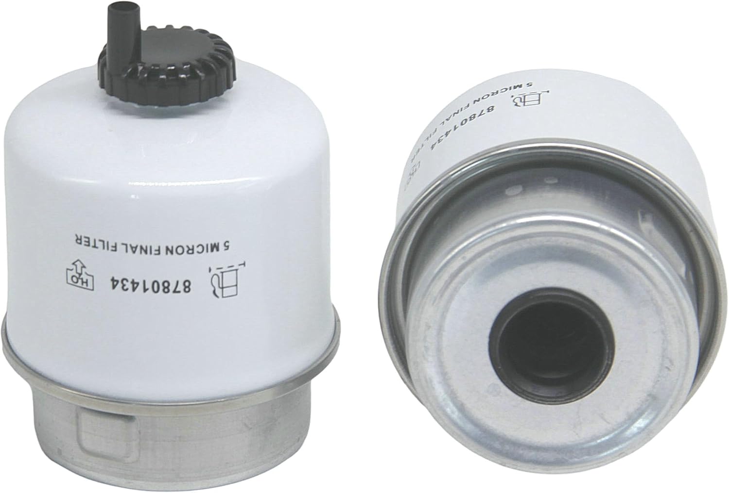 2 Pack of 87801434 Fuel Filter Secondary Fuel Water Separator Replaces Compatible with New Holland L865 LS180 LS190 LX865 LX885 LX985 L885 3960 4630, Ford 3930 4630 345D 445D 545D 304T
