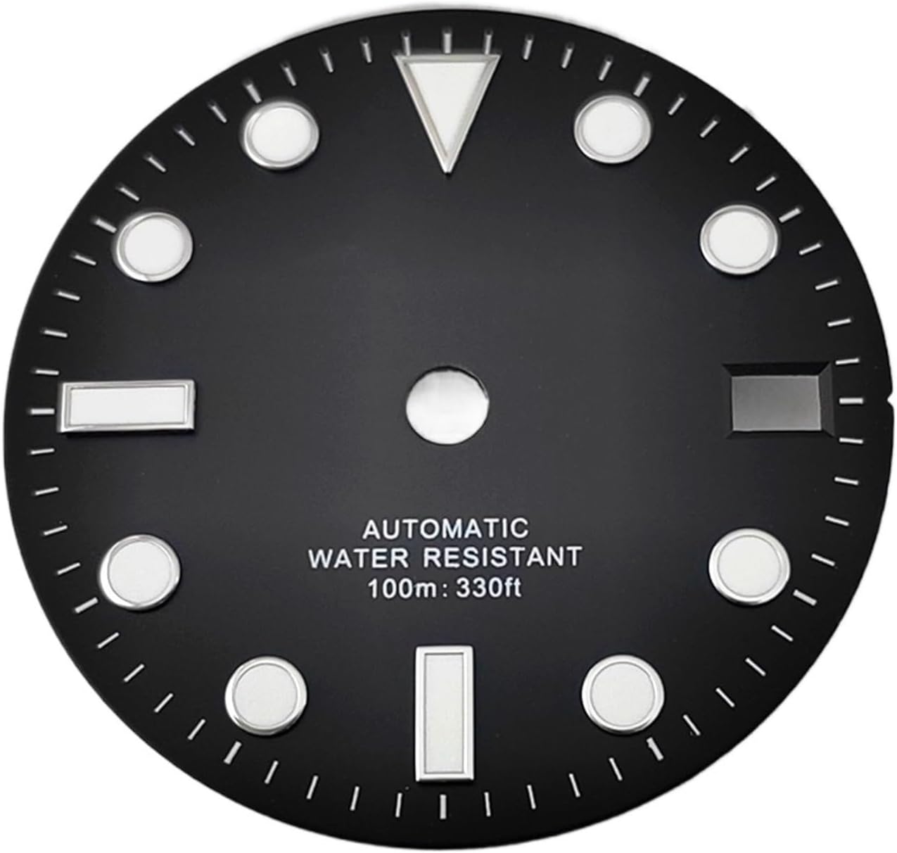 28.5mm Watch Dial With Date Windows Green Luminous Fit NH35 NH36 Watches Automatic Movement Accessories