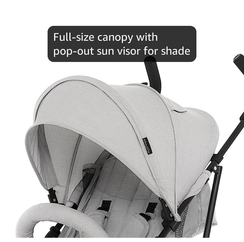 Dream On Me Vista Moonwalk Stroller, Disney Approved Lightweight Stroller for Toddlers and Infants, One-Hand Fold, Reclining Seat, Canopy with Sun Visor, Everyday & Travel Ready