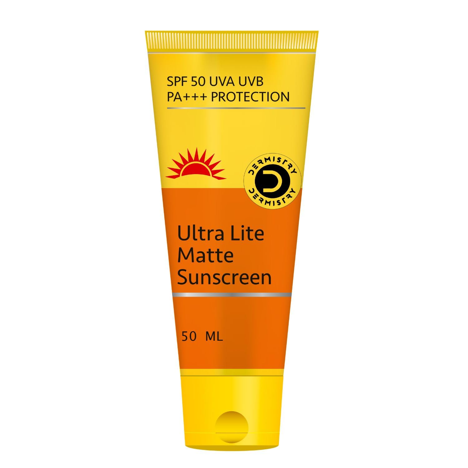 Ultra Lite Matte Oil Free Water Based Sunscreen SPF 50 For Oily Acne Prone, Dry & Combination Skin, Daily Use Broad Spectrum UVA UVB No White Cast Light Weight Men Women Boys Girls 48ml