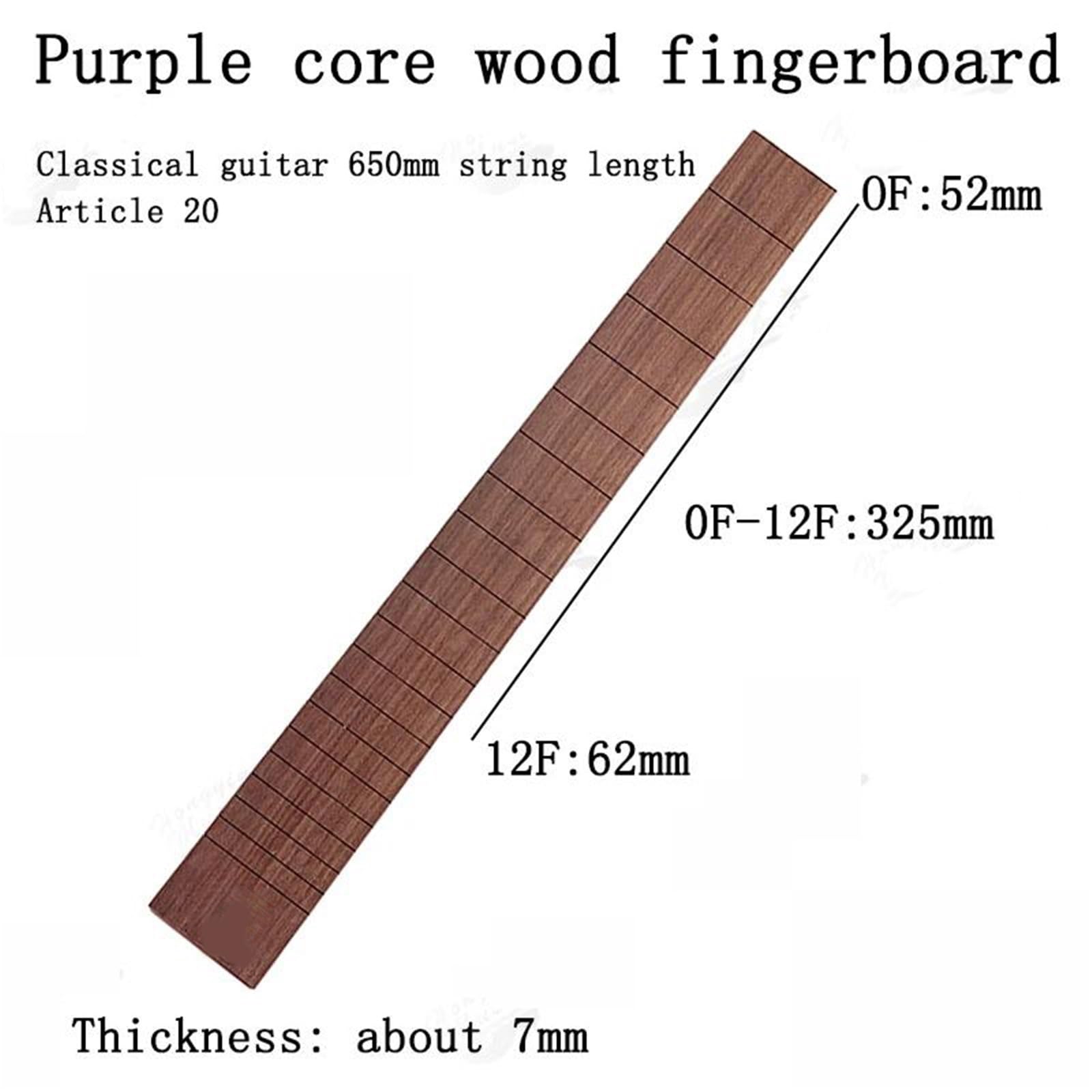 Podstrunnica Natural Purpleheart Odpowiednia Do Gitar Akustycznych I Klasycznych Akcesoria Gitary(Classical)