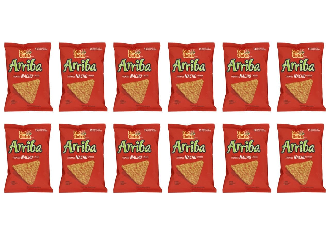 Old Dutch Arriba Nacho Cheese Tortilla Chips, 45g/1.6 oz. (12 Pack) {Imported from Canada}