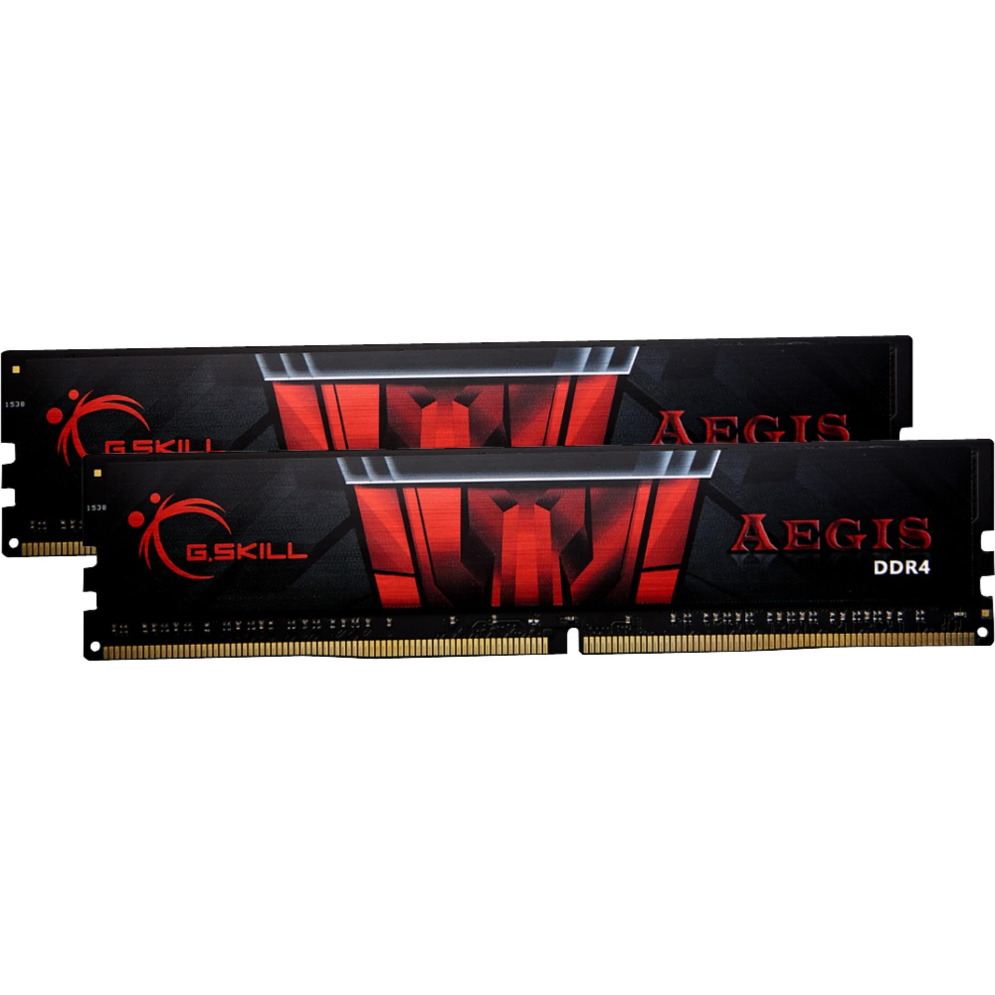G.Skill Kit Barrettes mémoire 16Go (2x8Go) DIMM DDR4 Aegis PC4-19200 (2400 Mhz) (Noir et Rouge)