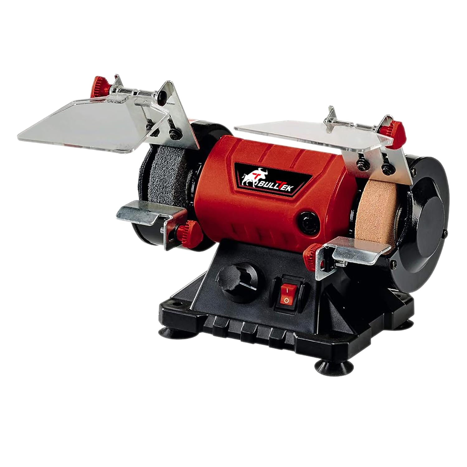 Lot de 2 roues de rechange pour meuleuse de banc 7,5 cm – meule abrasive en carbure de silicium grain 120 + meule de polissage en fibre de nylon pour métal céramique bois