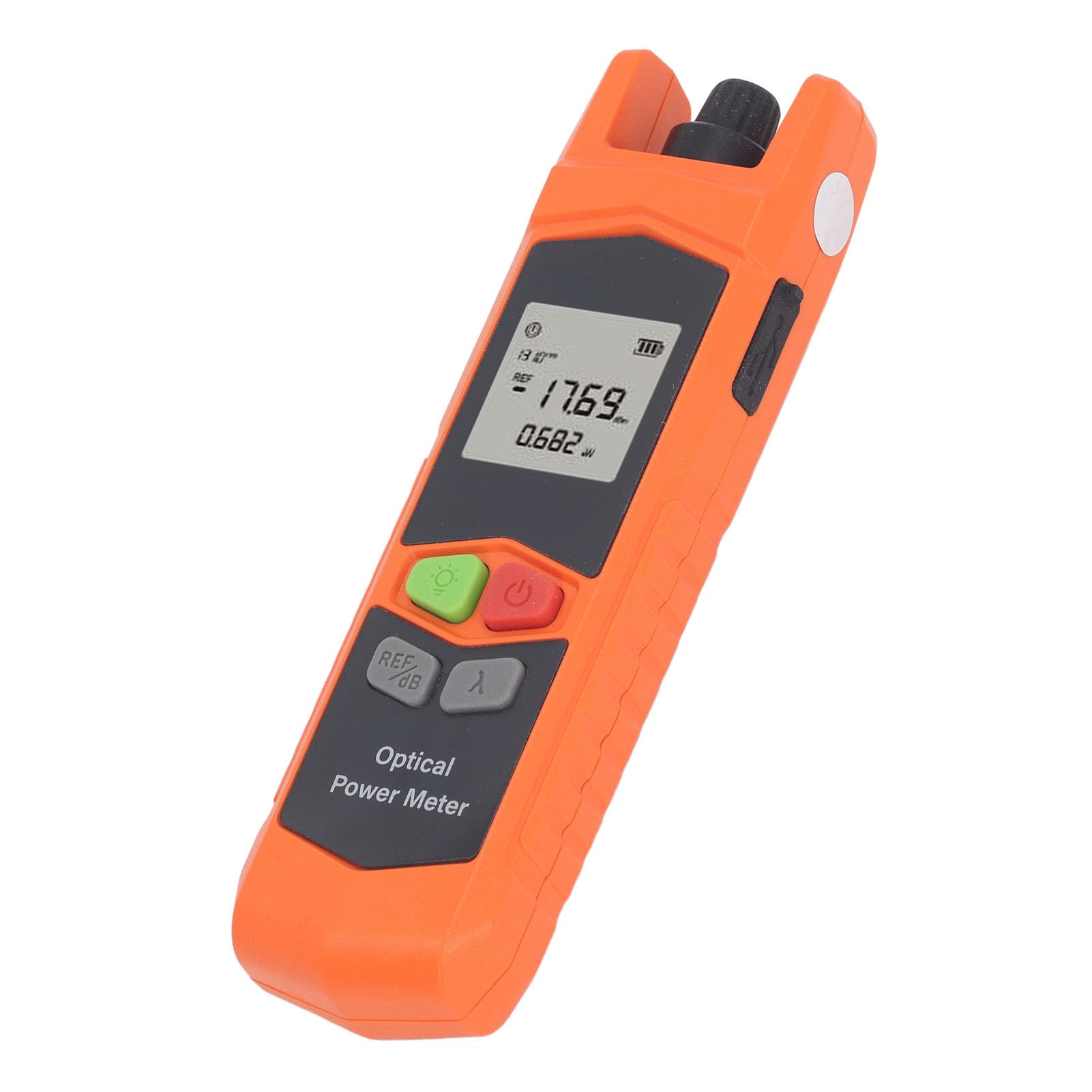Denash Glasfaser-Leistungsmesser, Hochpräziser Glasfaserkabeltester mit LED-Licht, Schnelle Reaktion, Tragbar mit 2,5-mm-Universalschnittstelle, für FC SC ST Universalschnittstelle