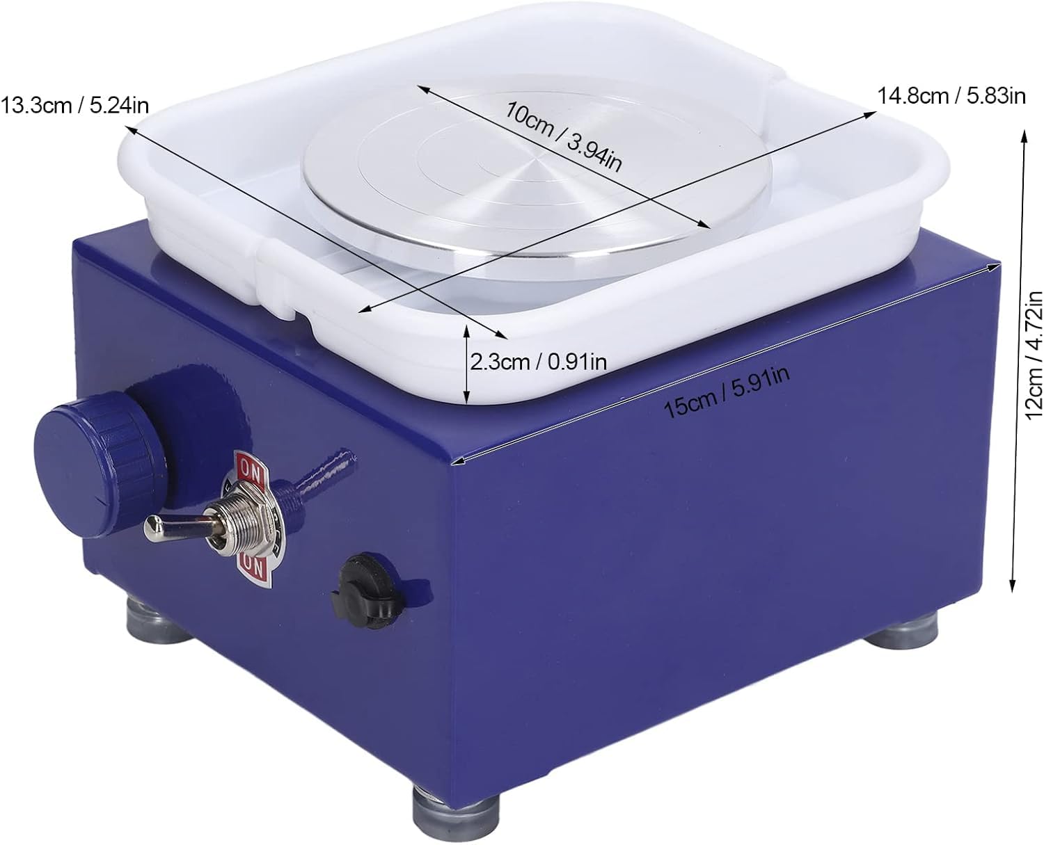 Mini Torno de Alfarería de Colores Brillantes, Estructura Compacta, Fácil Operación, Resistente Al óxido, Rendimiento Estable, Muy Duradero, Adecuado para Niños y Interacción