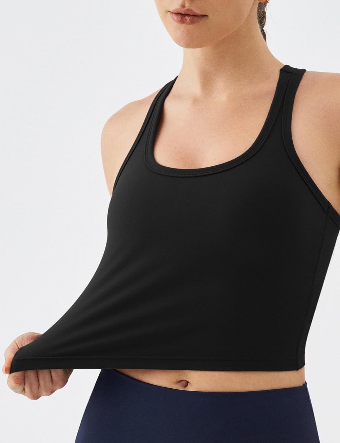 K-Swiss Women's Crop Tank Top - Racerback Longline Sports Bras Built-in Padding Workout Yoga Gym - Image 5