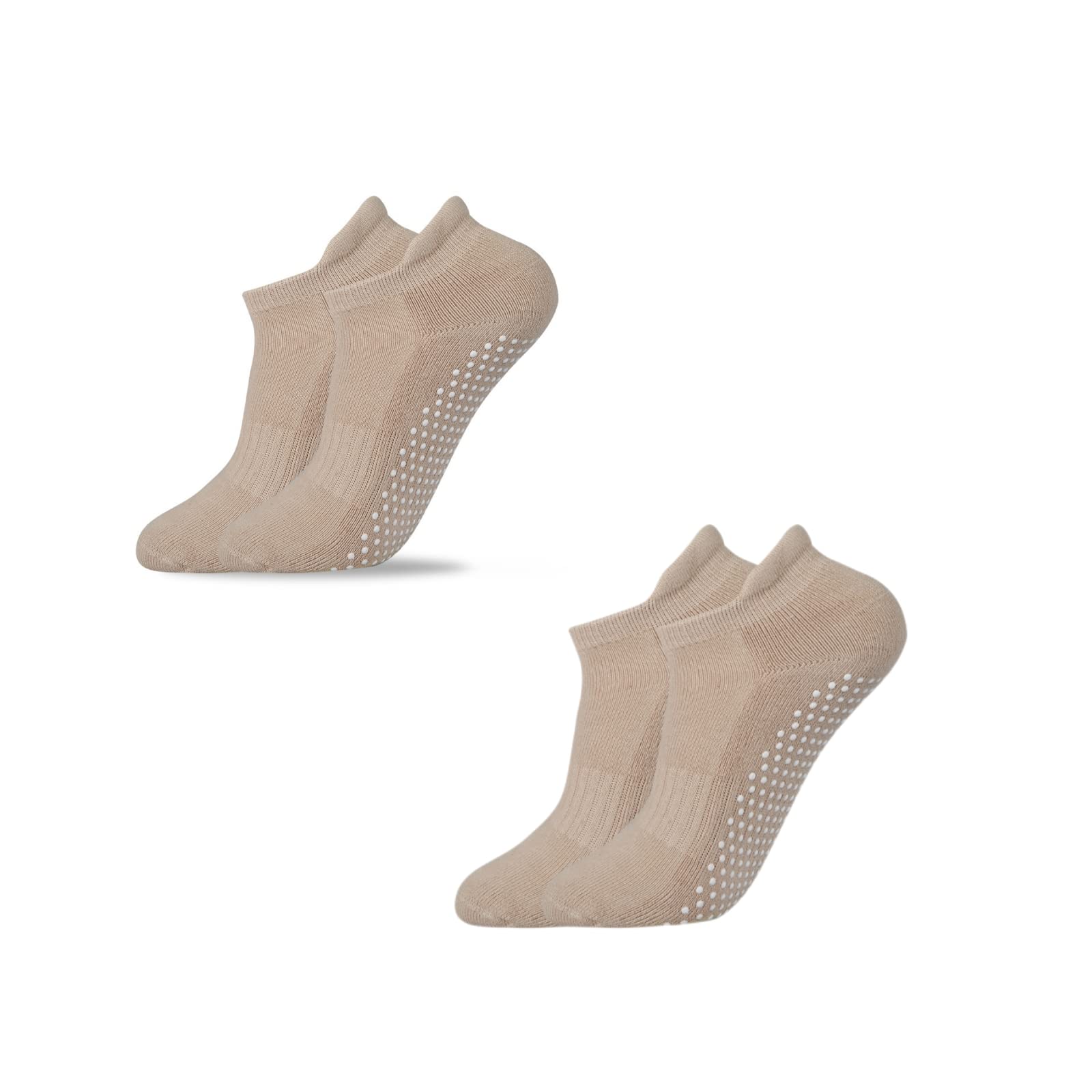 NOVOLAN2 Pairs Pilates Socks Yoga Socks Thickened Towel Bottom Sports Non-Slip Floor Socks Early Education Trampoline Socks Pilates Ballet Dance Barefoot Workout Skid Sticky Men Women