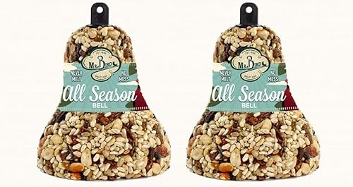 Paquete de 2 campanas de semillas de aves silvestres Mr. Bird para todas las estaciones, 14 onzas