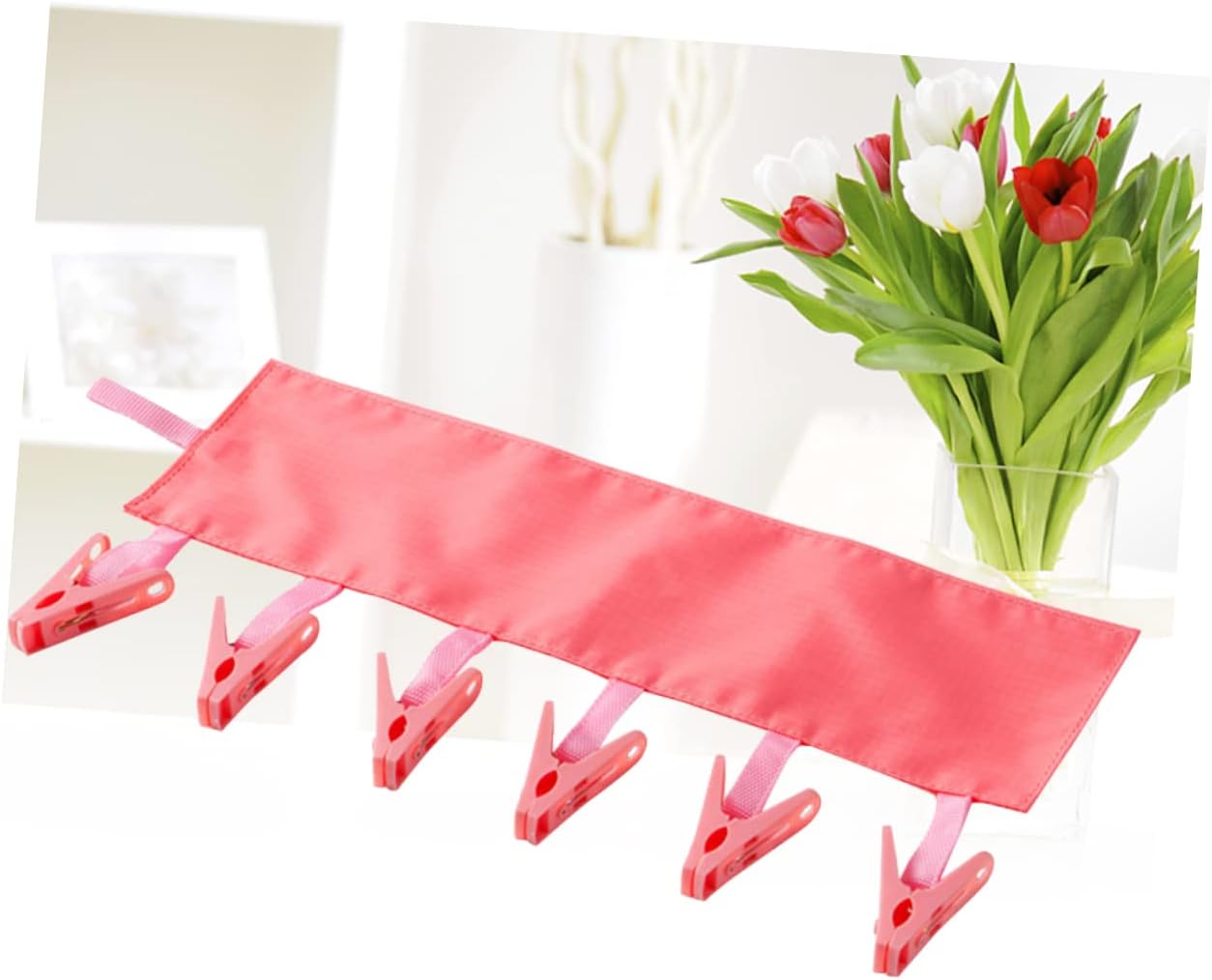 MAGICLULU Portable Folding Travel Laundry Hanger Rack Clips for Bathroom Home Use Watermelon