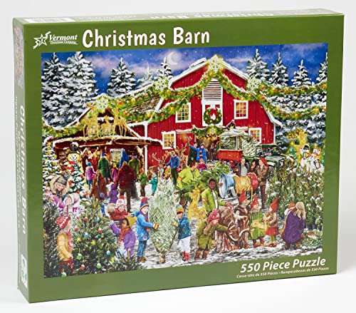 Vermont Christmas Company Christmas Barn Jigsaw Puzzle 550 Piece by - Image 2