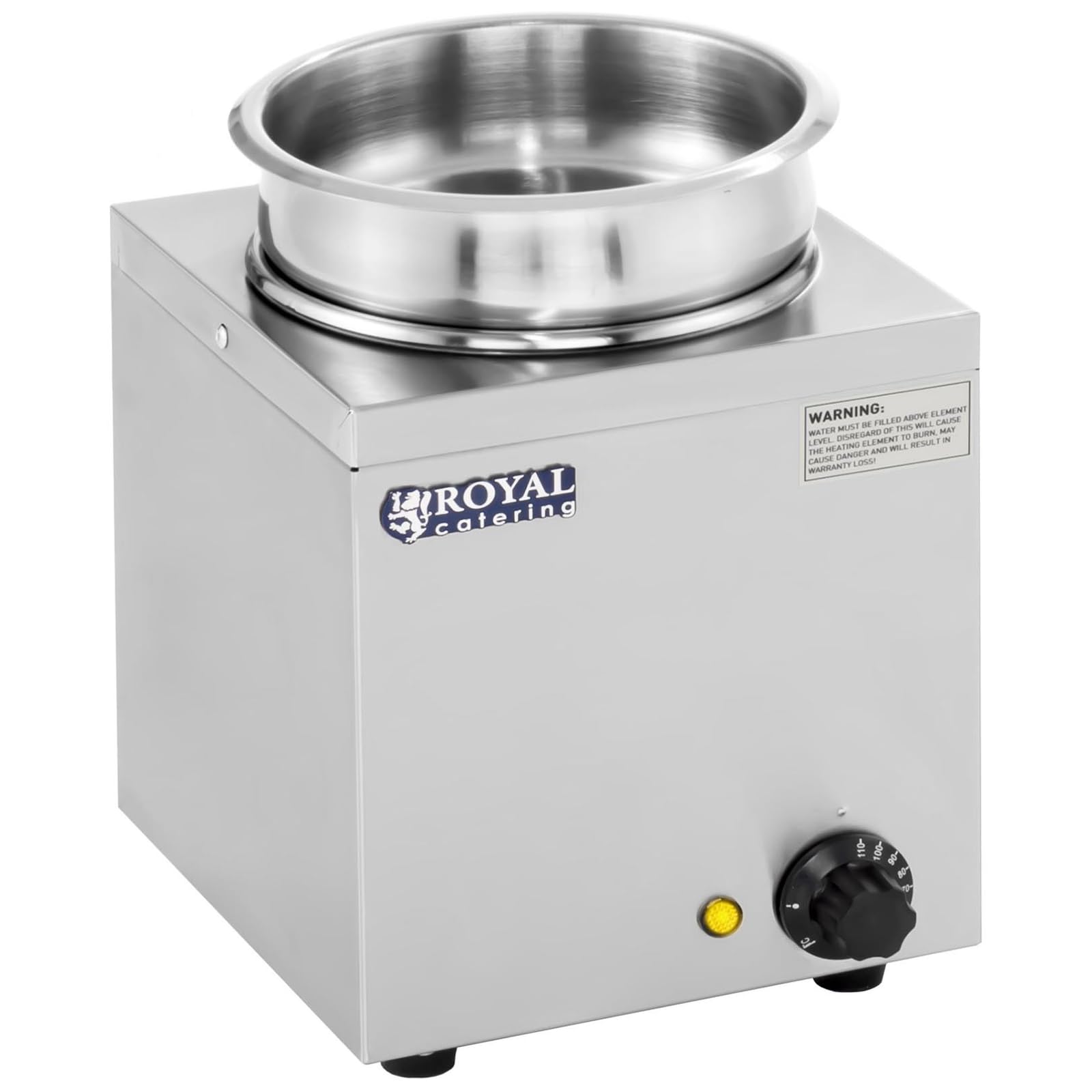Royal Catering - RCBM-1/4R - Baño María Hotpot - 1 x de 2,75 litros - 150 W