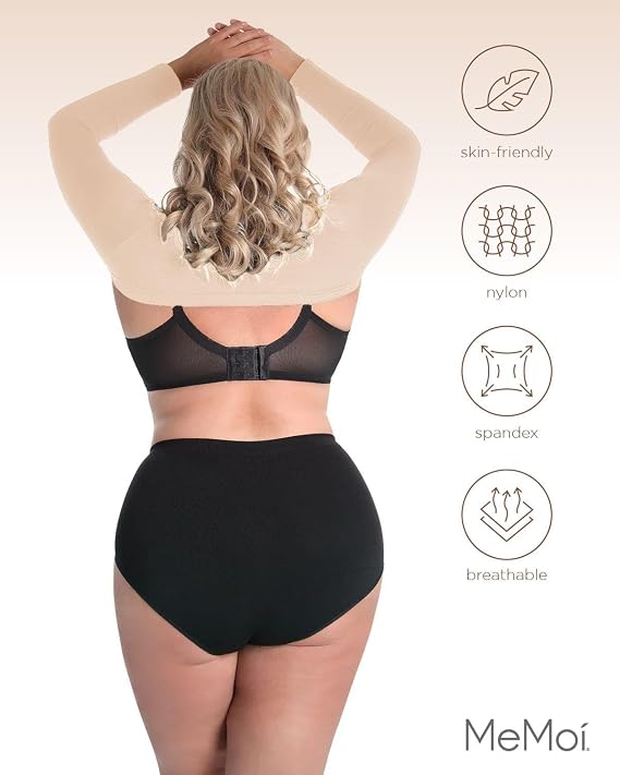 SlimMe Long Sleeve Arm Shapewear, Arm Slimming Sleeves for Women, Tightens and Smooths Arms, Bolero Style - Small to Queen 2