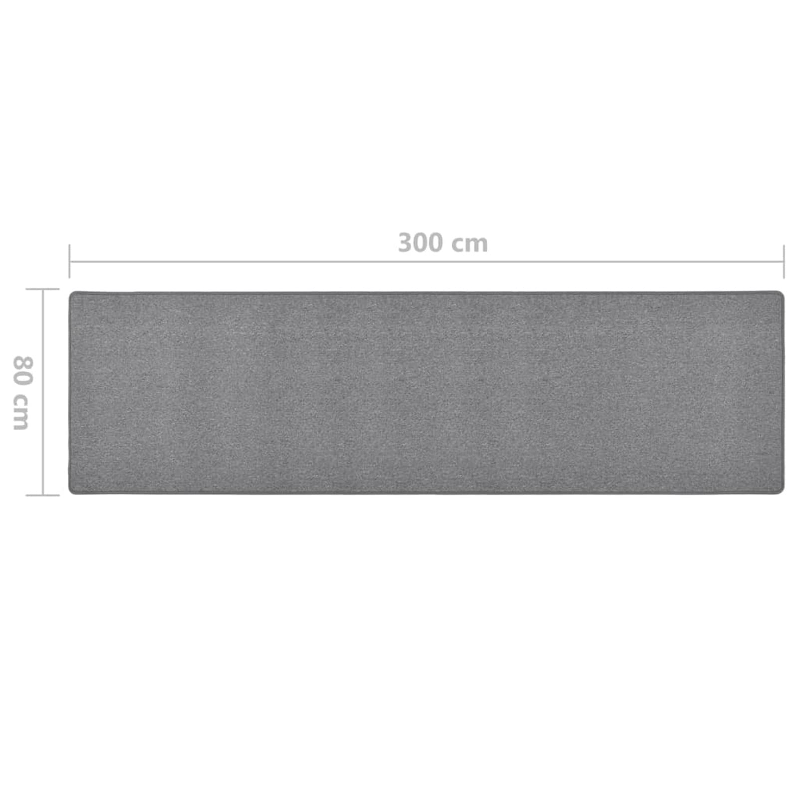 Homgoday Tapis de couloir gris foncé 80 x 300 cm, tapis de cuisine pour couloir, tapis de salon, tapis de chambre à coucher