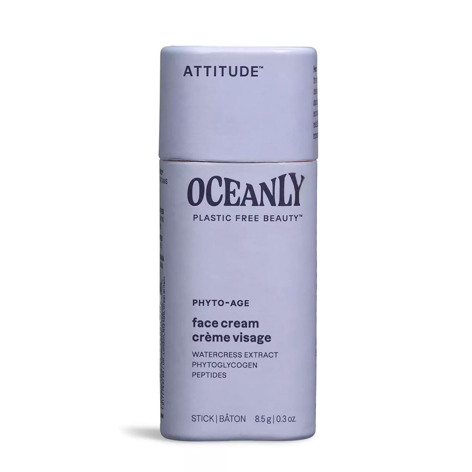 ATTITUDE Oceanly Face Cream Bar, EWG Verified, Plastic-free, Plant and Mineral-Based Ingredients, Vegan and Cruelty-free Beauty Products, PHYTO AGE, Unscented, 0.3 Ounce ATTITUDE Oceanly Face Cream Bar, EWG Verified, Plastic-free, Plant and Mineral-Based Ingredients, Vegan and Cruelty-free Beauty Products, PHYTO AGE, Unscented, 0.3 Ounce