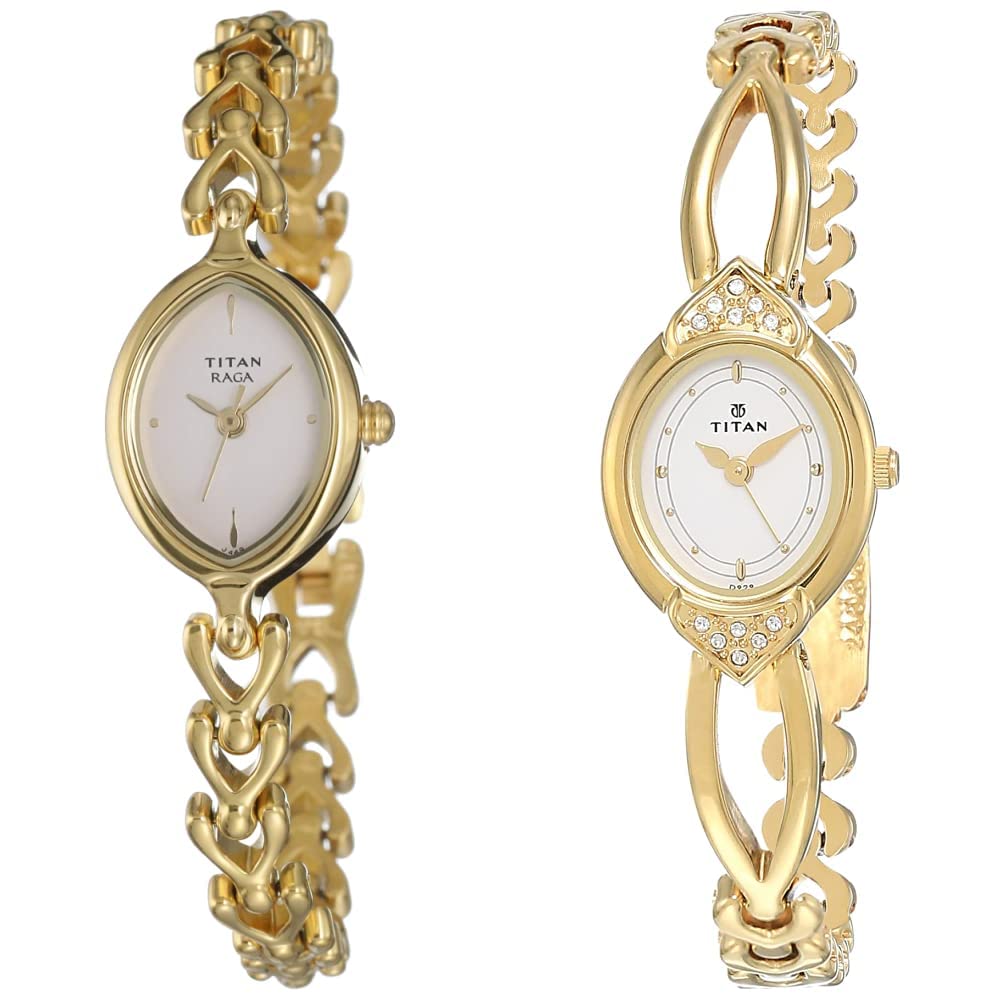 Titan Stainless Steel Women Analog Watches Combo (2370Ym01,Nk2468Ym04)|Rakshabandhan Gifts, Gold (B07X2GPL3N) Amazon Price History, Amazon Price Tracker