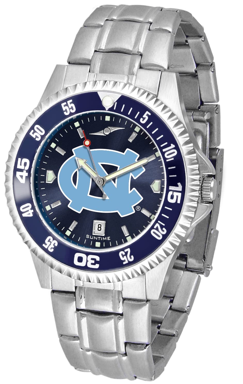 SunTime Men's Competitor 40mm Quartz Watch, 20mm Stainless Steel Strap, Team Color Dial and Bezel