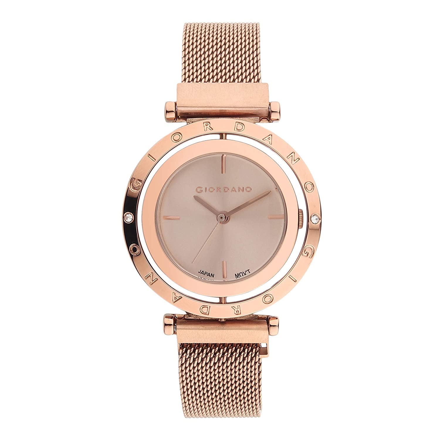 Giordano Analog Wrist Watch for Women Stylish Metal Strap with Water Resistant 3 Hand Mechanism for Girls & Ladies to Compliment Your Look/Ideal Gift for Female - GZ-60035 (B0BQBFCGRF) Amazon Price History, Amazon Price Tracker