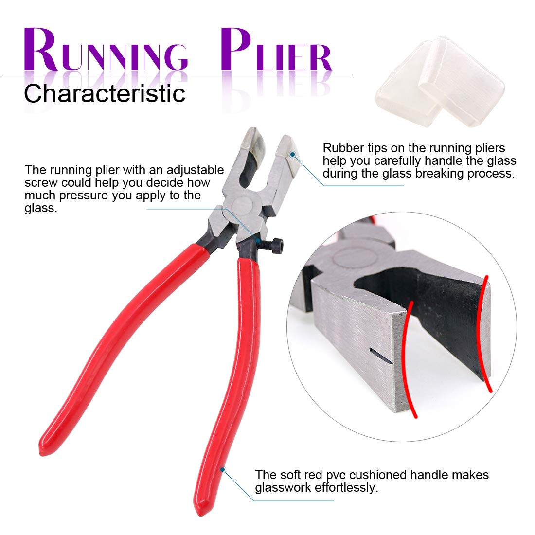 Swpeet 25mm Key Fob Hardware Tools with 1Pcs Pliers, Curved Jaws - Image 4