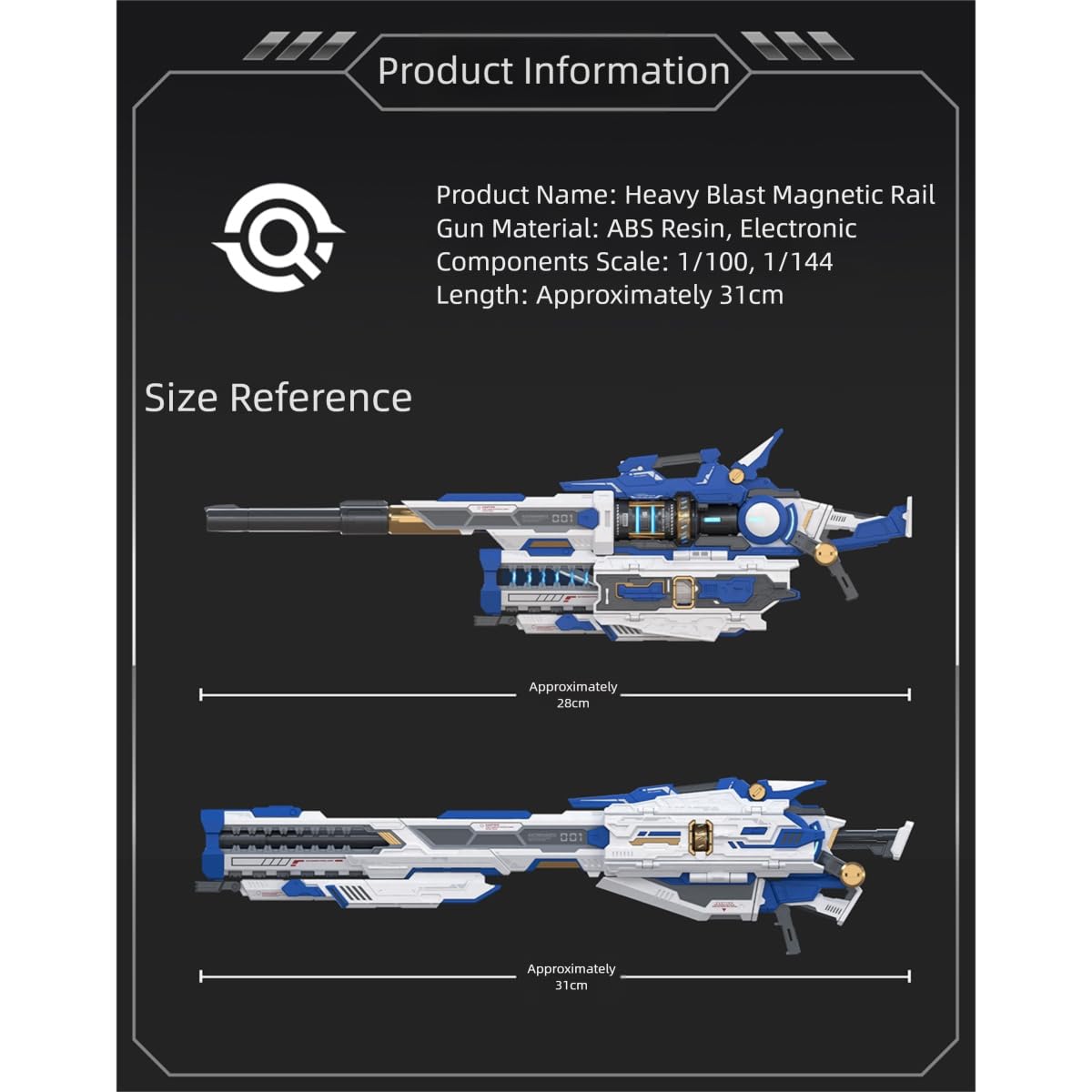 Amazon.co.jp: HiPlay 千秋賞 重装型爆裂磁軌砲(青) Ver2.0版 色分け