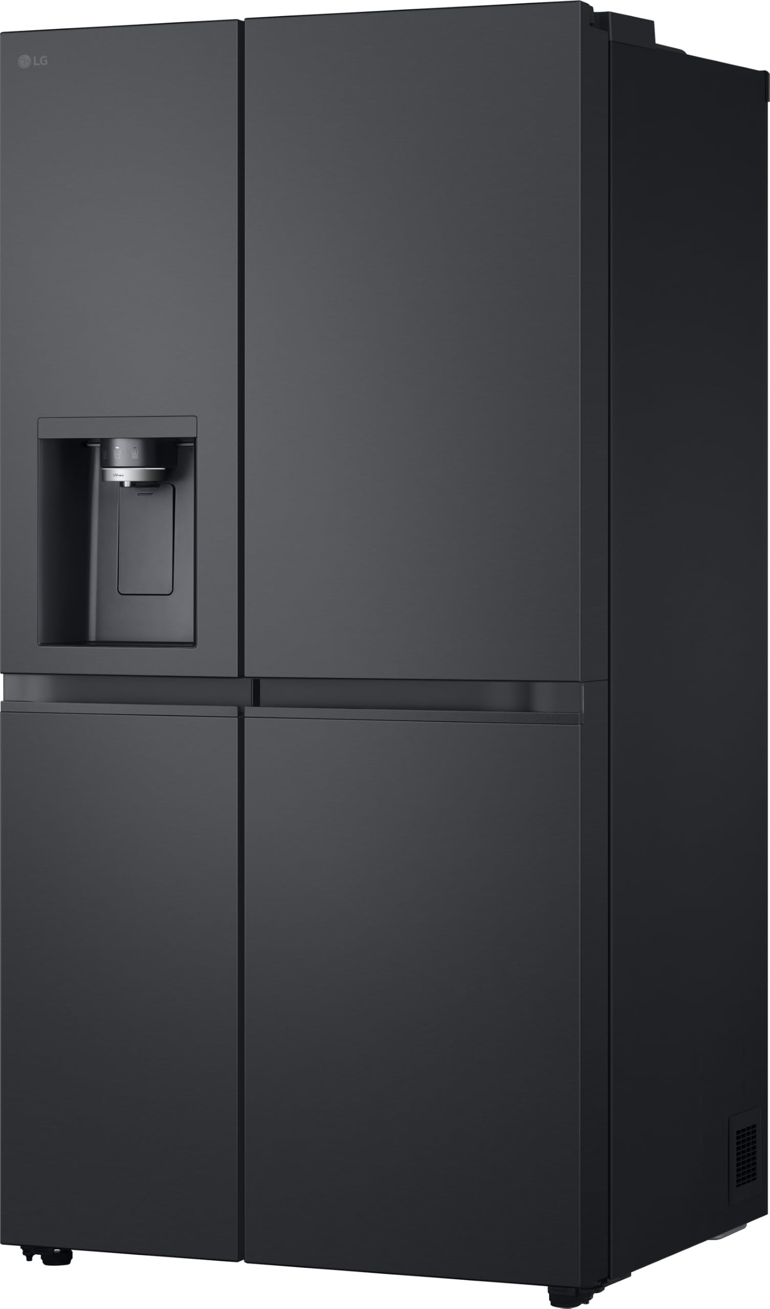 LG GSLE91EVAC Side by Side Kühlschrank, Klasse C, 628 L, Multi-Door Kühlschrank mit Gefrierfach, Eis-, Crushed Ice- Wasserspender mit UVnano, Total NoFrost, Smart Inverter Kompressor, Wi-Fi