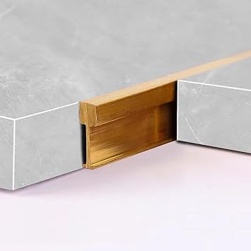 T Molding Floor Transition Brass Strip Floor to Flooring, Threshold Strip T Molding Smooth Surface Brass Trim, Divider Brass Strips 1/4 Inch Wide5mm*20mm1/4"*3/4"