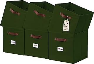 DECOMOMO Storage Bins, Cube Storage Bin with Labels, Fabric Storage Cube...