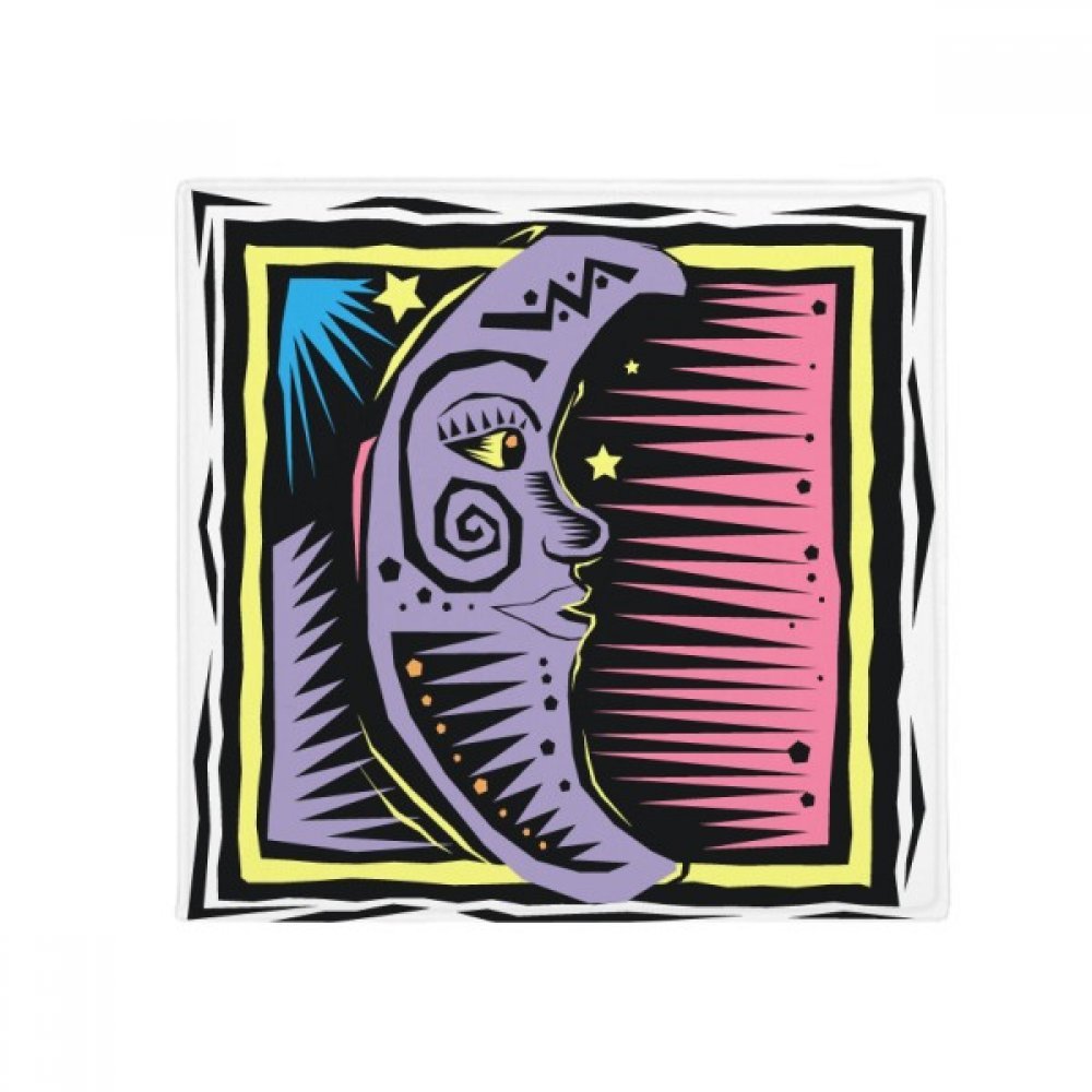 Tapis de sol lune violette 80x80 cm anti-glisse de haute qualité