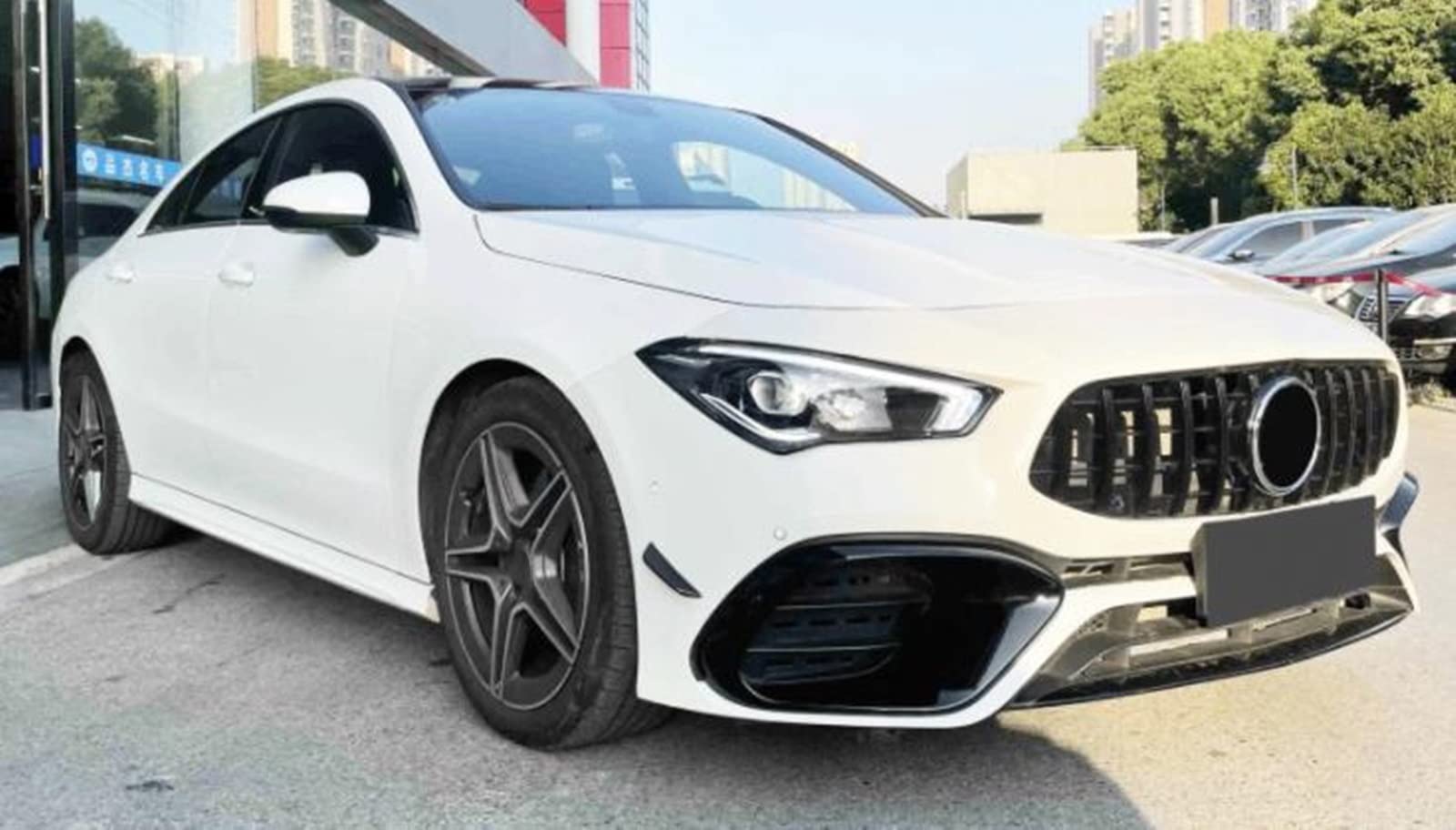 CHEVVY Griglia Anteriore Nero Auto Paraurti Superiore Cofano Maglia Griglie per Benz Classe CLA W118 2019.7-2022 CLA45 CLA63 AMG CLA250 CLA35 GT Accessori